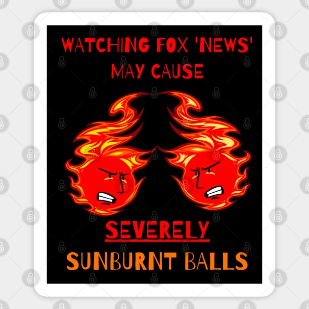 Watching Fox May Cause SUNBURNT BALLS Sticker by TJWDraws